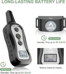 Dog Shock Collar With 2 Receivers, Dog Training Collar With Remote, Electric Dog Collar With Beep Vibration Shock For Small Medium Large 2 Dogs For 15 To 100 Lbs - Dark Grey - View 5