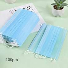 50/100pcs Adult Disposable Face Masks (Pink, Black, White), Breathable Pink Solid Color Masks, Full Protection, Suitable For Men And Women - Pink - View 10