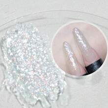 MIANEL GEL MIANEL 12ml 月光椰奶白色凝胶指甲油，夜间闪耀，包含畅销的白色、粉色、蓝色凝胶指甲油，2025 年新款多功能闪亮钻石亮片指甲油，非常适合美甲沙龙、白色美甲、圣诞节美甲、万圣节美甲、秋季美甲用品。 - 藍白色 - 查看 4