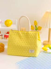 1pc Customized Thick Aluminum Foil Lunch Bag, Portable Insulated Cooler Bag With Multiple Pockets, Waterproof Handbag For Students, Office Workers, Outdoor Activities, Picnics - Suitable As Mother's Day, Valentine's Day, Nurses Day, Teacher's Day, Christmas, Back To School Gift, Women's Birthday Gift