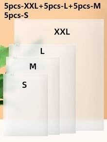10 cái/12 cái/15 cái/20 cái/25 cái Túi đựng đồ du lịch, Túi đựng đồ di động dày PE, Túi đựng đồ trong suốt chống thấm nước dùng để phân loại quần áo - Nhiều màu - Xem 15