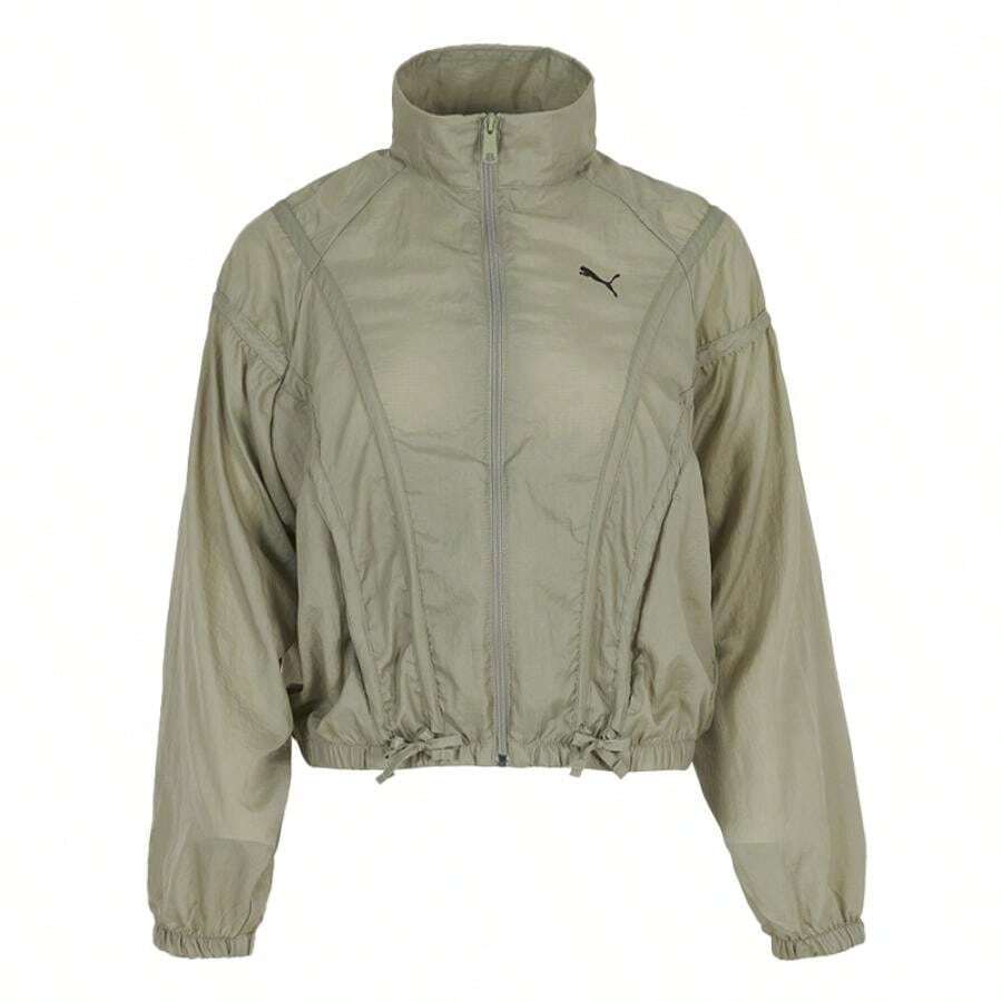 Puma Áo khoác nữ, Áo khoác dệt khổ lớn DARE TO, Áo khoác thể thao thường ngày, Áo tập chạy bộ hàng ngày - xanh quân đội - Xem 1