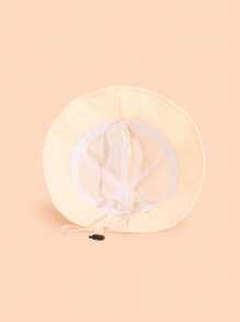 1 Peça Chapéu de Balde Adorável com Orelhas de Urso, Chapéu de Balde Fashion Respirável, Cordão Ajustável Adequado para Homens/Mulheres/Bebês, Proteção Solar de Primavera/Verão para Uso Externo