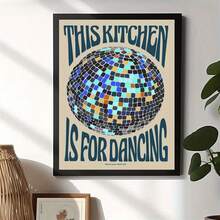 1pc Retro Art Disco Ball Posters Picture Aesthetic Wall Arts, Modern Popular Decorative Styles, Retro Canvas Art, Creative Posters For Living Room And Bedroom Decoration, Perfect Choice For Holiday Gifts, Suitable For Home And Office Corridor Classroom Decoration, Home Oil Painting, Printmaking And Mural Art Decoration - Multicolor - View 11