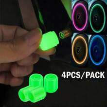 4 pièces/couleur aléatoire Capuchons de valve de pneu lumineux pour voiture, véhicule électrique, moto, vélo, camion, couvercles de valve super lumineux et réfléchissants