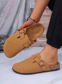 Men's Casual Simple Suede Slip-On Loafers Mule Slippers
