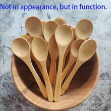 Natural Bamboo Spoons, Household Dessert Spoons, Ice Cream Spoons, Coffee Spoons,School Supplies