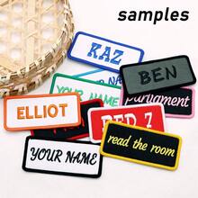 Customize Rectangle Patch With Special Font Name Patch Can Sew On Or Hook And Loop Backing - Multicolor 2 - View 3