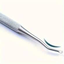 Stainless Steel Ingrown Toenail Lifter - Curved Nail Spoon For Deep Cleaning, Non-Slip Grip, Easy-To-Use Pedicure Tool For Hypoallergenic Foot Care