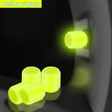 4 pièces/couleur aléatoire Capuchons de valve de pneu lumineux pour voiture, véhicule électrique, moto, vélo, camion, couvercles de valve super lumineux et réfléchissants