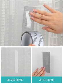 Self-Adhesive Mesh Window Repair Tape, Waterproof Tear-Resistant Insect Screen Patch, Strong Adhesive For Fabric And Screens, Waterproof Self-Adhesive Screen Repair Tape For Damaged Screens, Black, For Repairing Holes Or Cracks In Screens And Doors, Self-Adhesive, For Fixing Mosquito Nets And Repairing Screens