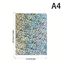 8pcs A4 Mixed Color Cardstock, Including Purple Holographic Reflective Paper, 8.3*11.7 Inch, Thick Card Paper For DIY Crafts, Party Decorations, Gift Packaging, 250GSM School Supplies, Back To School