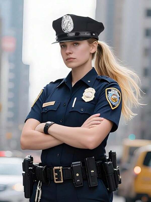 1pc - Police Hat, Police Plastic Handcuffs, Police Costume Hat, Adult Police Hat, Costume Accessories For Men, Role Play For Women, Adult Police Hat Is Suitable For Costume Parties, Role Playing, Stage Performances, Community Events, Casual Wear Or Theatrical Performances That Require A Police Officer Costume.