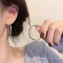 1 Paar Damen Ohrringe, Sommer Ohrringe aus Edelstahl mit großen Creolen, Edelstahl Creop Ohrringe mit Creoop, Creuf Ohrstecker, Abend Ohrringe in Herzform, runde Creif Ohrringe geeignet für den Alltag, Dates, passende Accessoires, Hoop Ohrring