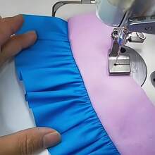 1 件工业缝纫机褶边压脚 - 宽褶边和褶皱附件，适用于厚面料 - 銀色 - 查看 6