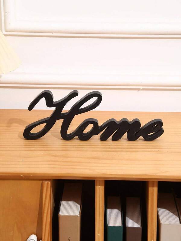 1 pieza Decoración artesanal con letra para el hogar, diseñada en un estilo moderno, creativa y simple. Está hecha de un material compuesto de madera y plástico de alta densidad para la decoración del hogar, adecuada para uso doméstico, fiestas y decoración de regalos