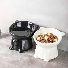 Black Cat Bowl Ceramic Cat Bowl Pet Bowl Pet Supplies Cat Bowl Dog Bowl Macaron Color New Cat And Dog Universal Pet Bowl