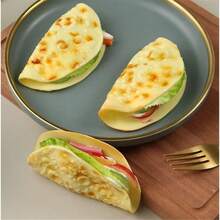 3Pcs Realistic Pancake Taco Fake Burrito Dessert Model For Decoration Display PropsW10