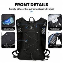 Running Vest Backpack(Only Backpack Without Bladder), Camel Hydration Vest Backpack, Water Backpack, Reflective Vest For Men And Women, Running Vest Phone Holder ,Fashionable Portable Cycling Hydrating Backpack With Multi Compartments.Unisex Practical Gym Bag.Fitness Training Bag. Multifunction Running Bag.Bicycle Bag With Multi Pockets