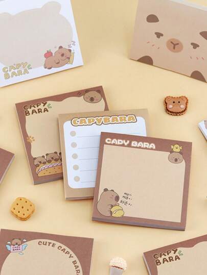 4 حزم ملصقات لاصقة شبيهة بالكابيبارا، مذكرات ذاتية اللصق قابلة للتوسيع، مذكرات للطلبة، أوراق مذكرة للمكتب، مناسبة للمدرسة/المكتب/طلاب المدارس الابتدائية والثانوية/البنين والبنات/موظفي المكاتب/هدايا العودة للمدرسة، لوازم مدرسية، العودة للمدرسة