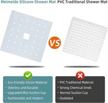 Shower Mat Non Slip Silicone Soft Odorless Bathtub Mat Non Slip With Mini Suction Cups Bath Tub Mat Foldable And Machine Washable Bathroom Mat Shower Floor Mat 24 X 24 White - 白色 - View 5