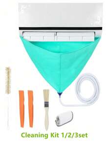 1 pièce/2 pièces Kit de nettoyage complet de climatiseur - Comprend une housse anti-poussière, des outils de nettoyage avec sac à eau - Parfait pour les unités murales - Gardez votre climatiseur fonctionnant de manière efficace et améliorez la qualité de l'air