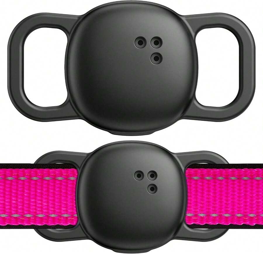 Funda protectora de silicona antideslizante para el rastreador Tile Life360 (2024) para collar de gato, paquete de 2 fundas protectoras ultraresistentes, de fácil instalación y ligeras para collares de perro y mascota, color negro - Multicolor - Ver 1