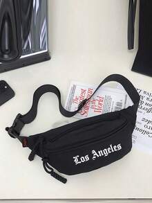 Fashion Chest Bag For Men, Influencer Same Model Waist Bag, Highly Attractive Value, Large Capacity Japan Style, Nylon Shoulder Crossbody Bag ,City Bag - Black - View 3