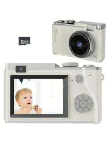 Appareil photo numérique HD, enregistrement vidéo 48MP et 1080P, appareil photo compact de 2,4 pouces avec carte 32 Go, parfait pour les enfants et les étudiants, excellent cadeau pour un usage extérieur et quotidien
