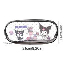 Sanrio 1pc Sanrio Character Cartoon Transparent Pencil Case Pouch, Student Stationery Storage Organizer Makeup Bag,Pencil Pouch,School Bag, School Supplies,Back To School