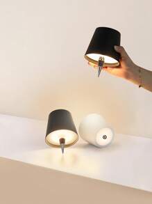 2 peças Lâmpadas de Garrafa Sem Fio, Lâmpadas de Mesa LED Wireless Recarregáveis com Controle de Toque Dimmerável, Adequadas para Lâmpadas de Natal, Bar, Restaurante e Vaso, Preto+Branco
