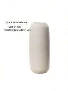 1pc Ceramic European Vase, Plain Vase, Simple Brushed Vase, Home Soft Decoration, Home Vase Decoration, Home Single Products