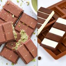 Chocolate Bar Molds Deep Silicone Break-Apart Chocolate Nonstick Protein And Energy Thick Candy Bar Wax Melt 1 Pack Shape