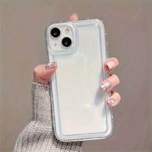 3pc Transparent TPU With Oversized Ports Cute Minimalist Shockproof Anti-Drop Full-Body Phone Case For IPhone 16 Pro Max/16 Pro/16 Plus/16/15/14/13/12/11/XS Max/XS/XR/Galaxy S22 Plus/S23 Ultra/S24 FE/S25 Edge – Adorable & Stylish, Perfect Gift Bundle For Holidays + Bundle & Save On Shipping - 無色 - 查看 7