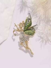 1pc Enamel Butterfly Brooch, Korean Fashion Versatile Elegant Accessory For Suits, Sweaters Backpack For School