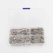 260Pcs Safety Pins Assorted Size , Nickel Plated Steel Safety Pin, Large Safety Pins And Small Safety Pins For Clothes, Crafts, Pinning, Sewing
