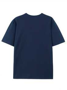 2pcs Men's Casual Street Fashion Solid Color Crew Neck Short Sleeve T-Shirts