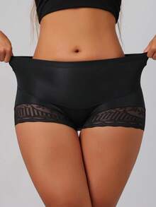 Braga de control de cintura alta sin costuras para mujeres, corsé de encaje sexy para la cintura, moldeador de fondos, bragas con control del abdomen