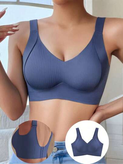 Full Coverage Adjustable Bra, Wirefree Lift & Support For Big Bust, Minimizes Underboob, Plus Size