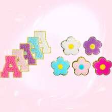 4/5/10/26pcs A-Z English Letter Chenille 2.28inch Iron On Sew On Patches Appliques For Clothes, Jackets, Hats, Books, Backpacks - Team Alphabet Self-Adhesive DIY Embroidered Fabric Stickers