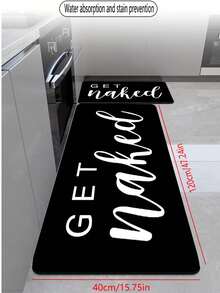 1pc Quick Drying Anti-Slip Bathroom Mat - Absorbent Polyester Bathroom Carpet With Rubber Backing, Black And White Home Decor, Making Bathing Enjoyable, Quick Drying Carpet | Fashionable Floor Mat | Rubber Base Mat, Bathroom Mat Home Bathroom Decor Bath Rug Outdoor Rug Door Mat Fall Decor Bathroom Accessories Back To School Entryway Decor - Multicolor - View 5