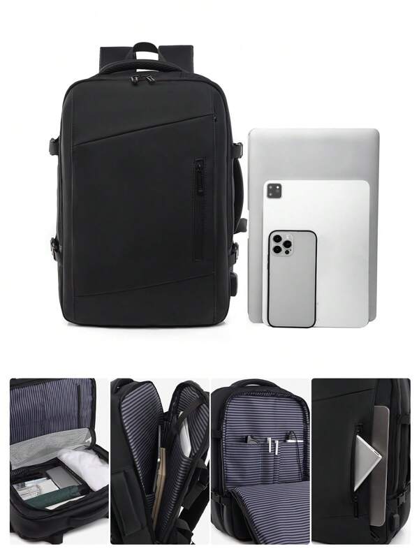 LECEY Mochila de Viagem com Capacidade Grande, Leve e Resistente à Água, Feita de Tecido de Nylon, Adequada para Computador, Viagens de Curta Distância e Negócios, Comporta Laptop de até 15,6 polegadas, Adequada para Viagens, Negócios, Férias, Faculdade, Escola, Ao Ar Livre, Férias, Compras, Meninos, Meninas, Estudantes, Homens, Presentes para Mulheres, Mala de Mão