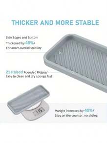 1pc Silicone Sponge Holder Kitchen Sponge Holder, Silicone Slink Organizer Tray For Bathroom,Soap Dispenser,Simple Silicone Soap Holder, Bathroom Faucet Drainer, Storage Cover, Kitchen Accessories