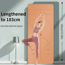 WESTTUNE Yoga Mat Non Slip,  Ilates Fitness Mats Anti-Tear Exercise Yoga Mat With Carrying Strap And Bag For Women