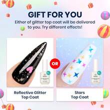 Beetles Gel Nail Polish Kit With U V Light 97Pcs Travel Holiday 45 Colors Gel Polish Set With Nail Stamp Nail Tips Base Top Coat All Season Gel Polish Starter Kit Gift For Women - 24 Colors Blue Glitter Gel Kit - 查看 6