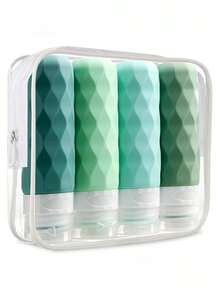 4 Packs SiliconeTravel Bottles For Toiletries, Tsa Approved 3oz Portable Travel Bottles, Leak Proof Squeezable Travel Size Containers, Travel Accessories For Shampoo Conditioner Lotion - Multicolor - View 7