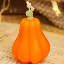 1 pièce Bougies en forme de citrouille de Thanksgiving aux parfums automnaux. Bougies chauffe-plat à la citrouille pour la décoration de la maison. Bougie à la cire artisanale parfumée pour la chambre, la salle de bain ou les fêtes (6 options de couleurs, parfumées)