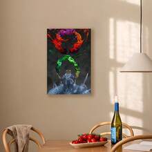 Framed 1pc Famous Artist Kre8 Artwork Abstract Colorful Oil Painting Posters Passionate Imagination And Creativity Art Poster Wall Art Deco Posters Canvas Printing For Room Aesthetic Decoration Canvas Poste - Framed - View 3