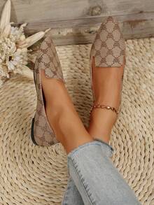 Giày lười mũi nhọn thời trang nữ, trang phục thường ngày, màu đen, cỡ 35-45, xuân/hè/thu - Kim cương nâu - Xem 4