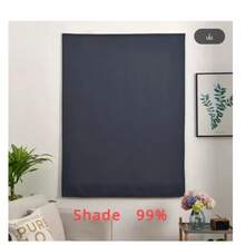 Convenient No Bedroom Bay Windows Short Curtains For Living Room Blinds Easy Install Door - Black - View 2